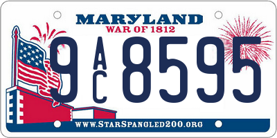 MD license plate 9AC8595