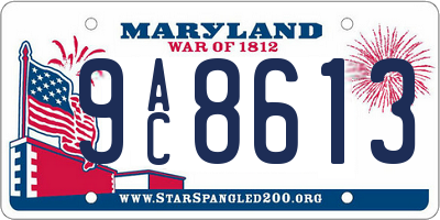 MD license plate 9AC8613