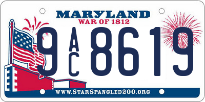 MD license plate 9AC8619