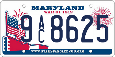 MD license plate 9AC8625