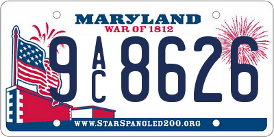 MD license plate 9AC8626