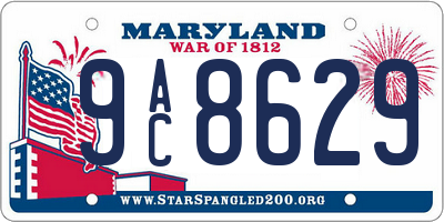 MD license plate 9AC8629