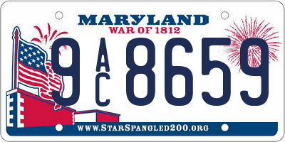 MD license plate 9AC8659