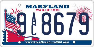 MD license plate 9AC8679