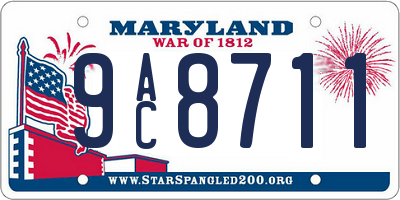MD license plate 9AC8711