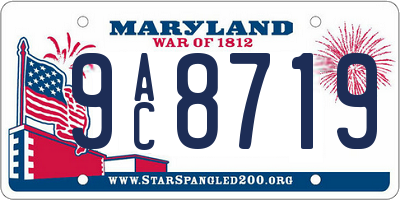 MD license plate 9AC8719
