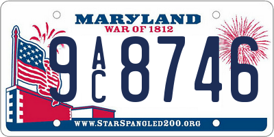 MD license plate 9AC8746