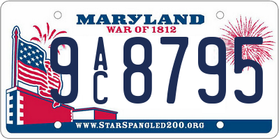 MD license plate 9AC8795