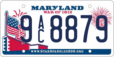 MD license plate 9AC8879