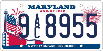 MD license plate 9AC8955