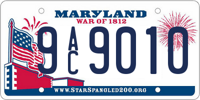 MD license plate 9AC9010