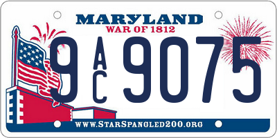 MD license plate 9AC9075