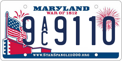MD license plate 9AC9110