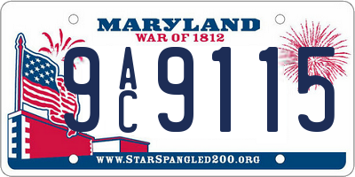 MD license plate 9AC9115