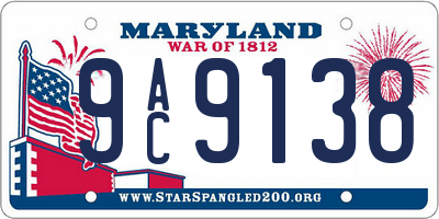 MD license plate 9AC9138