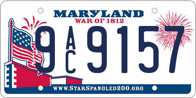 MD license plate 9AC9157
