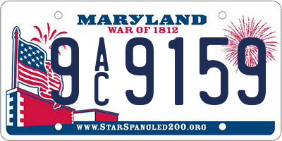 MD license plate 9AC9159