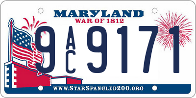 MD license plate 9AC9171