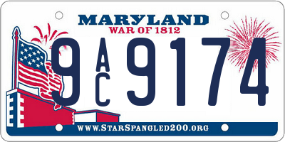 MD license plate 9AC9174