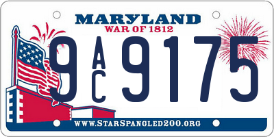 MD license plate 9AC9175