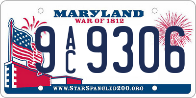 MD license plate 9AC9306