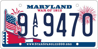 MD license plate 9AC9470