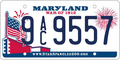 MD license plate 9AC9557