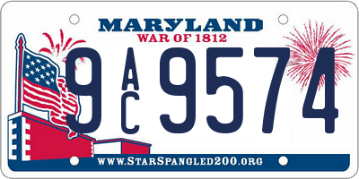 MD license plate 9AC9574