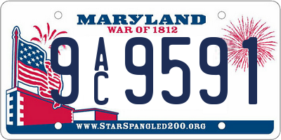 MD license plate 9AC9591