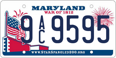 MD license plate 9AC9595