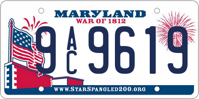 MD license plate 9AC9619