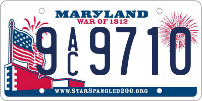 MD license plate 9AC9710