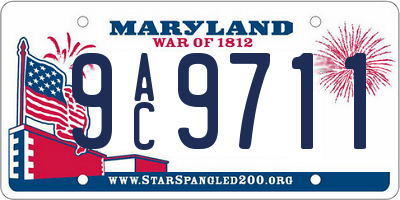 MD license plate 9AC9711