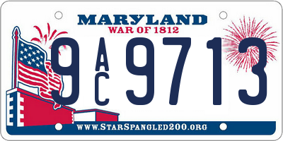 MD license plate 9AC9713