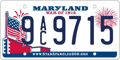 MD license plate 9AC9715