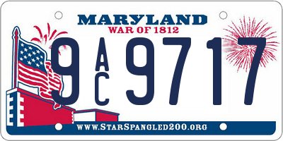 MD license plate 9AC9717