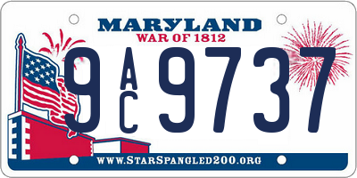 MD license plate 9AC9737