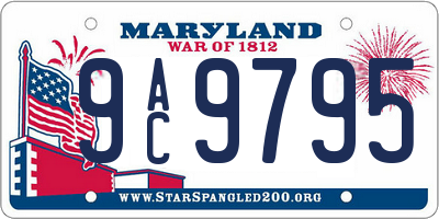 MD license plate 9AC9795