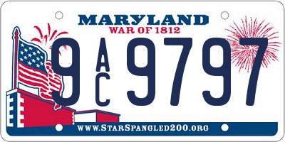 MD license plate 9AC9797