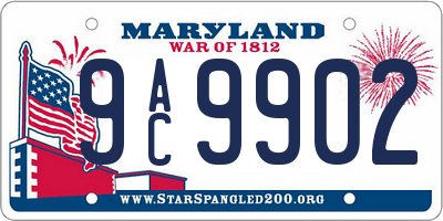 MD license plate 9AC9902
