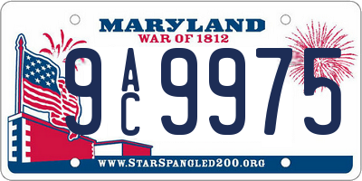 MD license plate 9AC9975