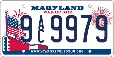 MD license plate 9AC9979