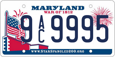 MD license plate 9AC9995