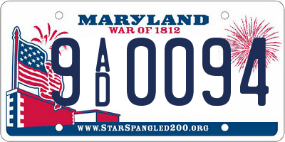 MD license plate 9AD0094