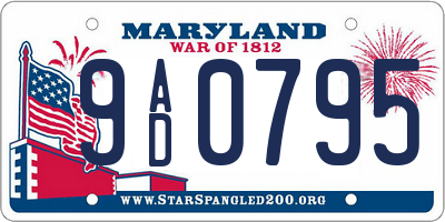 MD license plate 9AD0795