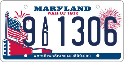 MD license plate 9AD1306