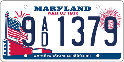 MD license plate 9AD1379