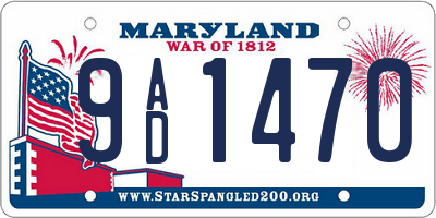 MD license plate 9AD1470