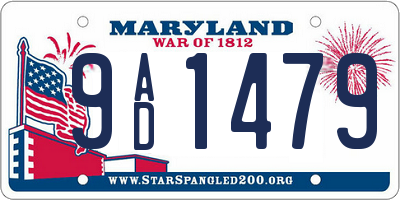 MD license plate 9AD1479