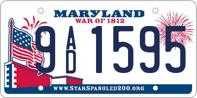MD license plate 9AD1595
